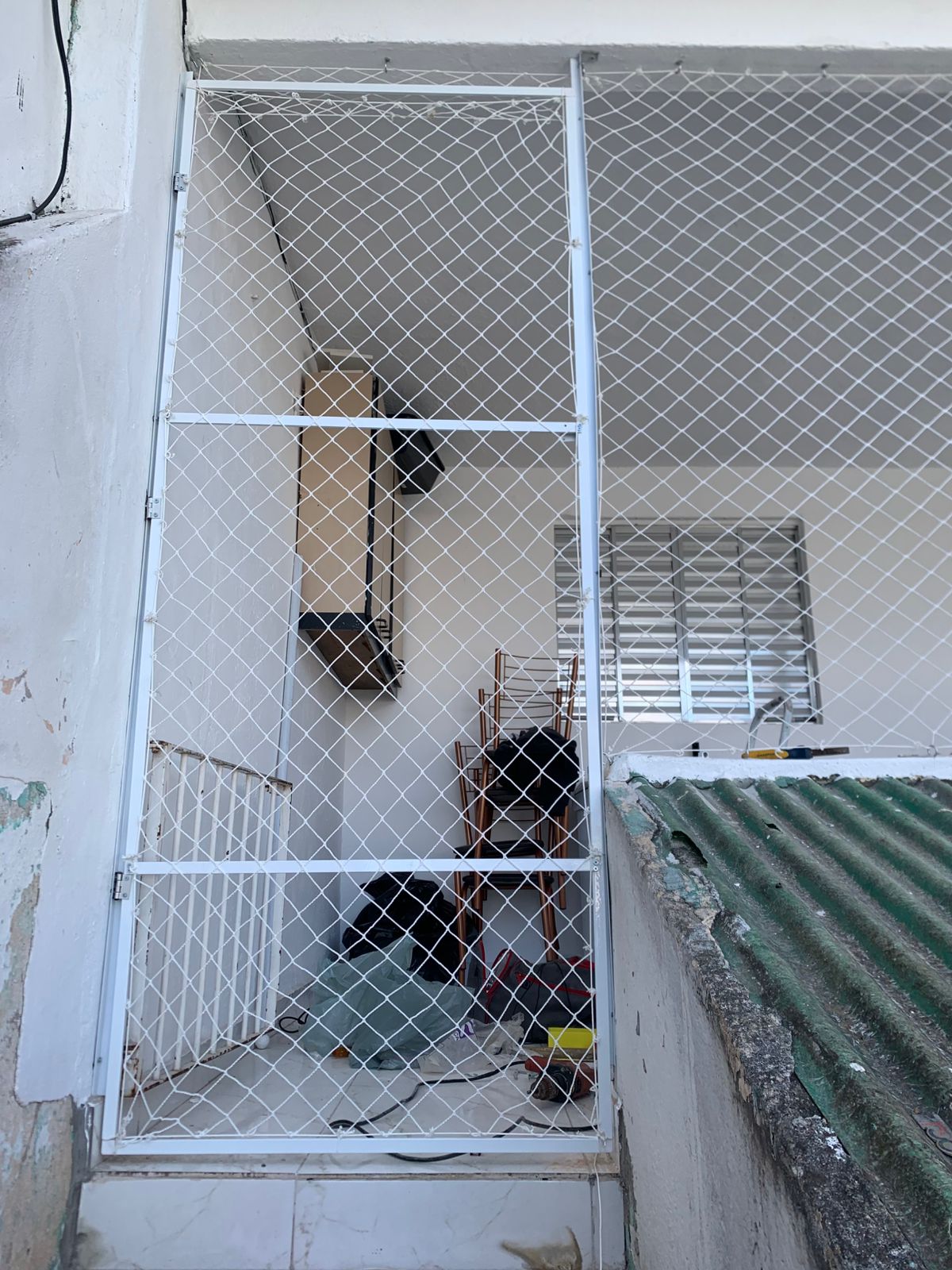 Rede de proteção em área externa